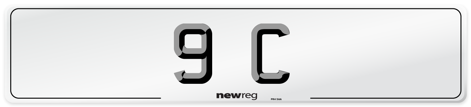 9 C Number Plate from New Reg